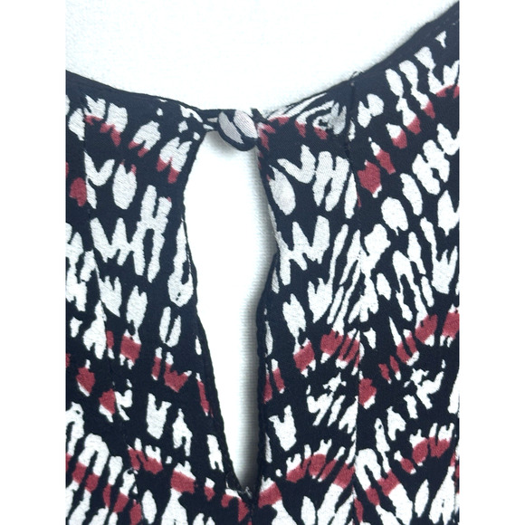 Sanctuary‎ Women’s Black Burgundy & White Sundress Size L Summer Dress - Picture 5 of 16